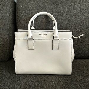 Kate Spade White Handbag with Removable Crossbody Strap